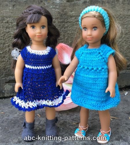 ABC Knitting Patterns - American Girl MINI Doll Sundress