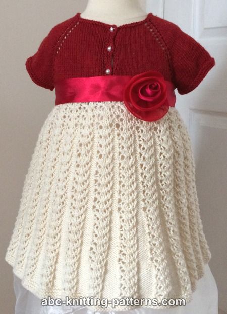 Baby christmas dress knitting pattern shop