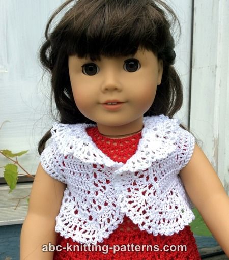 Abc Knitting Patterns American Girl Doll Vintage Lace Bolero