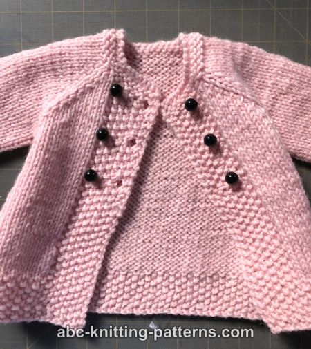 ABC Knitting Patterns - American Girl Doll Vintage Double-Breasted Jacket