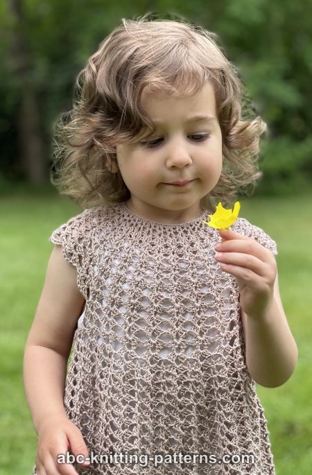 ABC Knitting Patterns - Children’s Summer Shell Dress