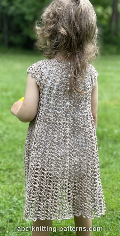 ABC Knitting Patterns - Children’s Summer Shell Dress